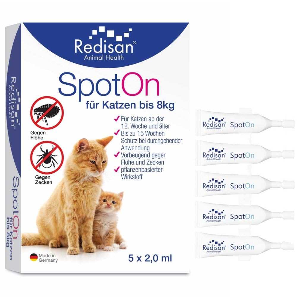 Spot On für Katzen-gegen Zecken und Flöhe 5X2 ml
