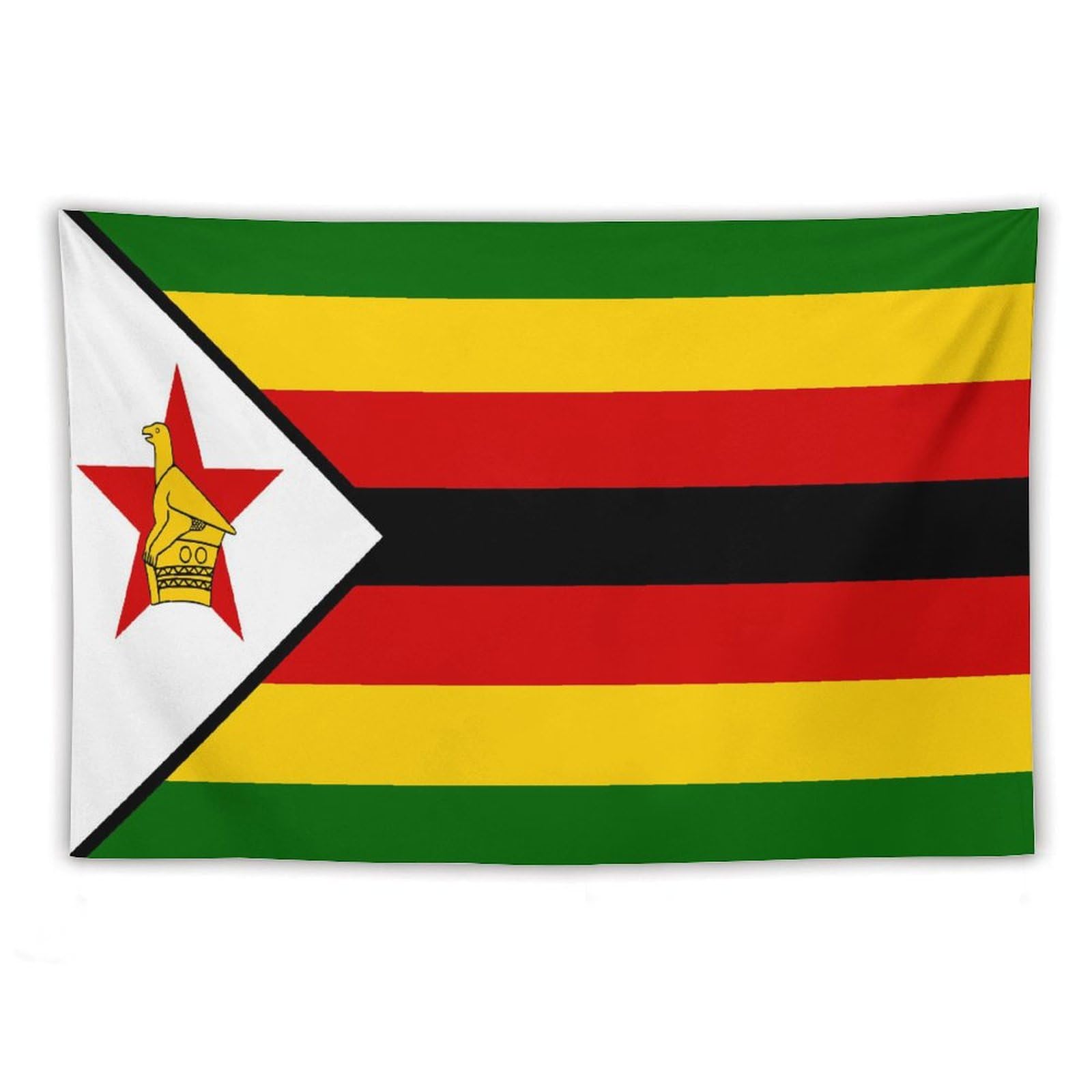 XingFox Zimbabwe Flag Tapestry Wall Hanging, National Flag Art Wall Decoration Tapestry, For Bedroom Living Room Dorm Home Decoration, 60"x90"