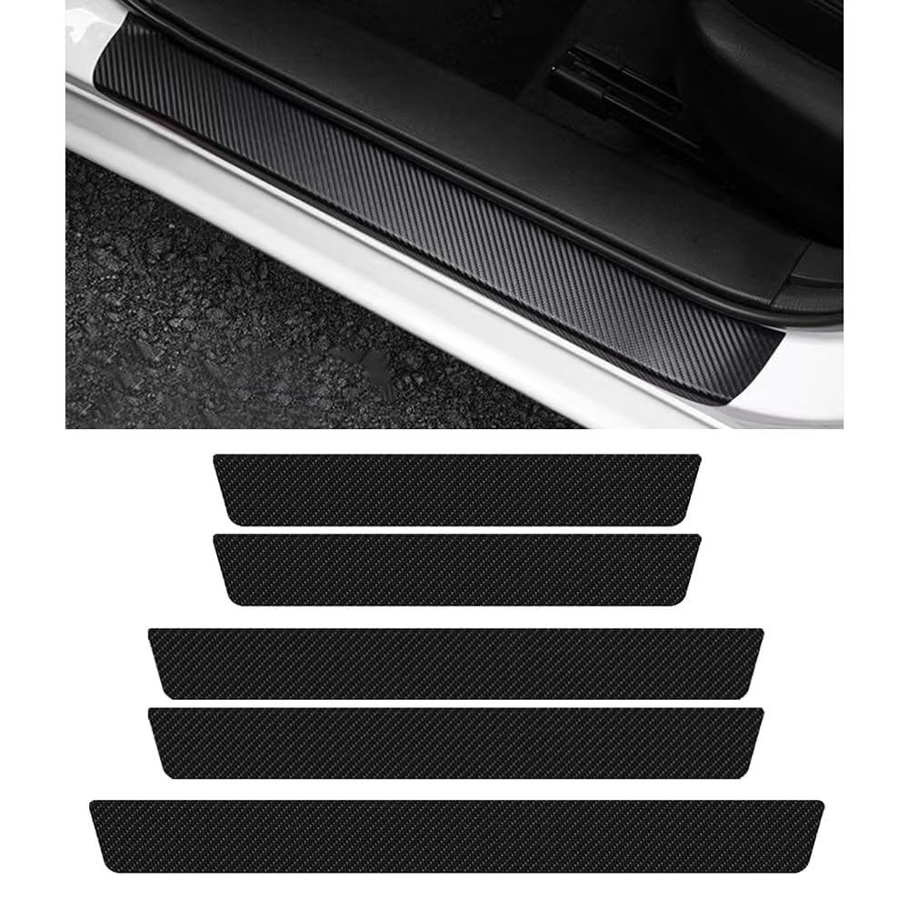 HLBLLRUXT For Lexus ES300H GS300 Car Door Sill Protector,Carbon Fibre Door Sill Plate Cover,Anti-Scratch Car Entry Threshold Protector Kick Plate