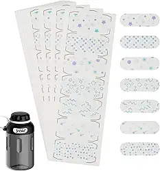 56 etiquetas de nome de cuidados diários para, adesivos à prova d'água para equipamentos de acampamento de verão, uso diário, crachás de identificação de descascar e colar, etiquetas adesivas laváveis