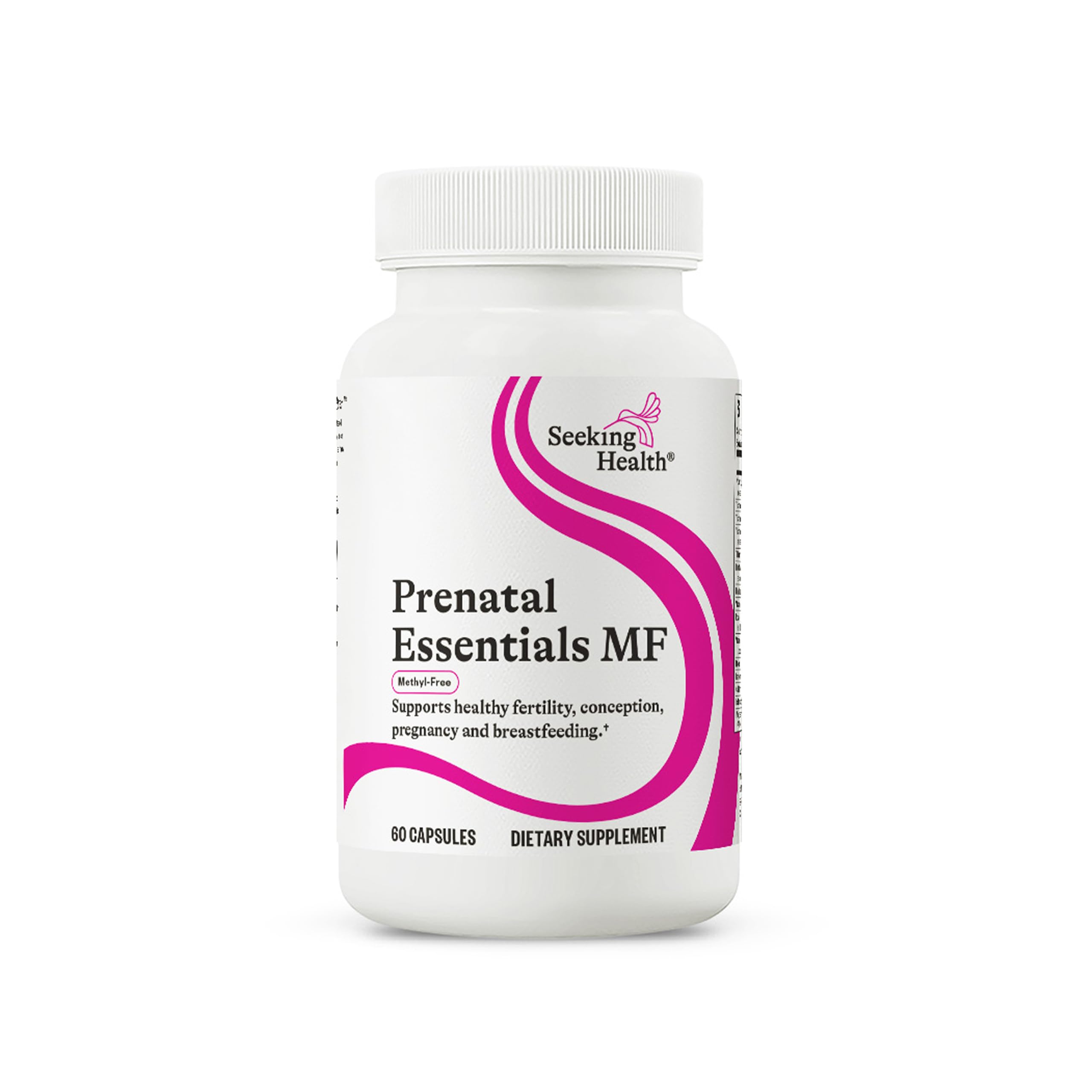 Seeking HealthPrenatal Essentials MF - Brain Development & Methylation Support - Methyl-Free Vegetarian Capsules with Selenium, Vitamin B6, Zinc & Vitamin B12-60 Capsules