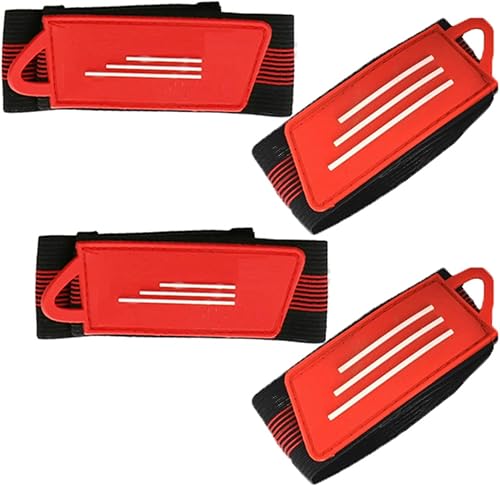 2 pares de correas de pierna de tobillo de bicicleta, bicicleta de seguridad reflectante de seguridad para muñeca de tobillo bandas de clip para