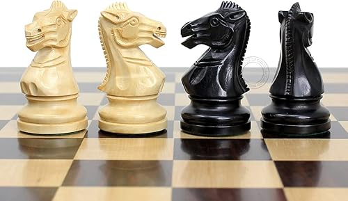 Miniatura 5 de House of Chess - Juego de ajedrez Grand Master Staunton Tournament - Tamaño King 3-34 pulgadas (base ancha) + 2 reinas extra - Ebonizadoboj