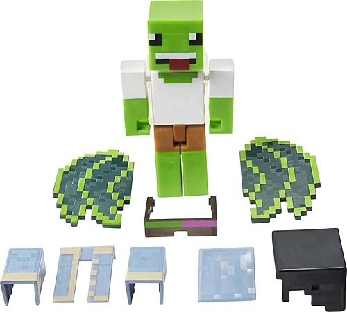 Mattel Minecraft Creator Series - Figura de sombras de fiesta, juguete de construcción coleccionable, figura de acción de 3.25 pulgadas con
