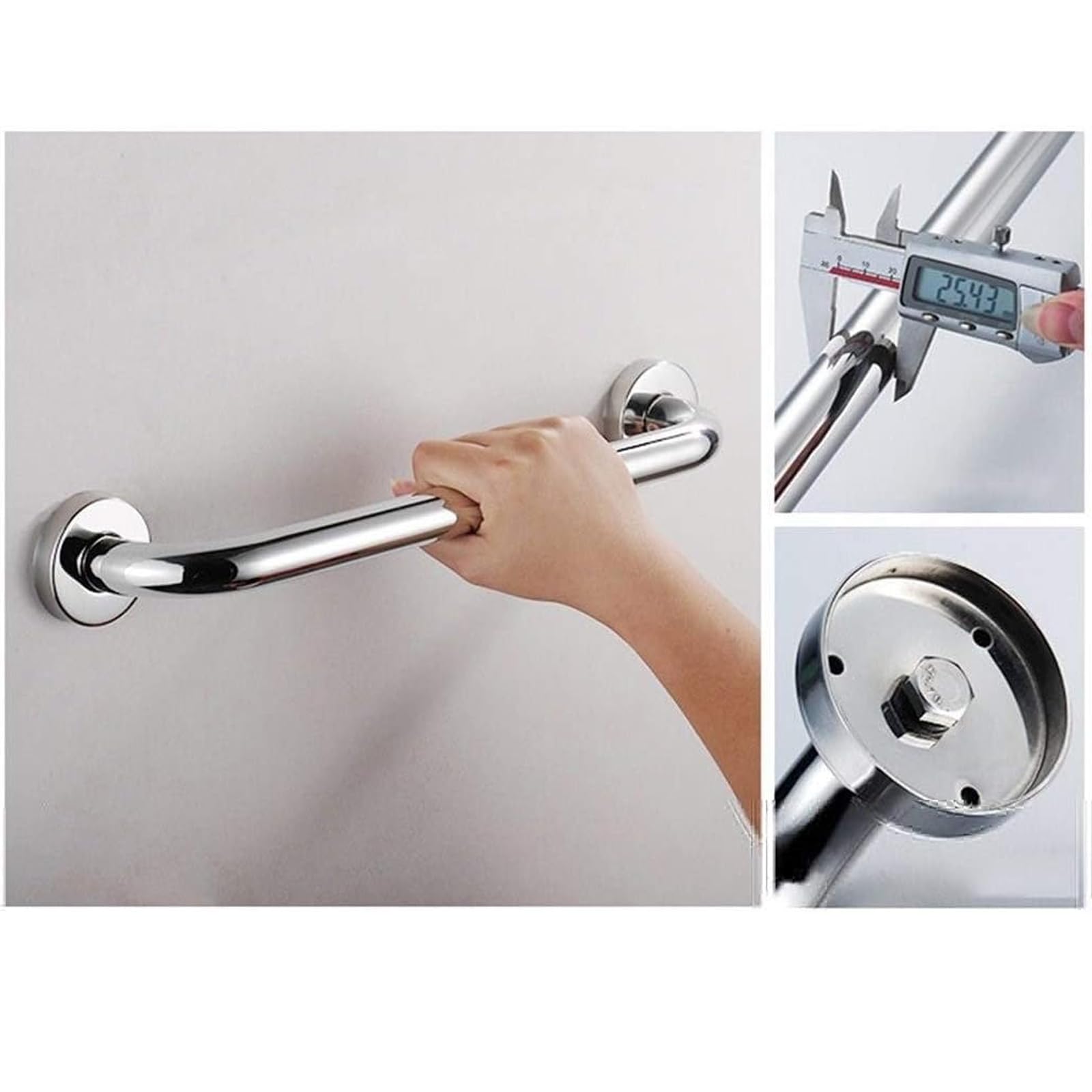 Pasamanos Antideslizante Asidero para Inodoro Pasamanos para baño Barra de Seguridad para baño Accesible para discapacitados Barra de Apoyo antideslizan(53 centímetros