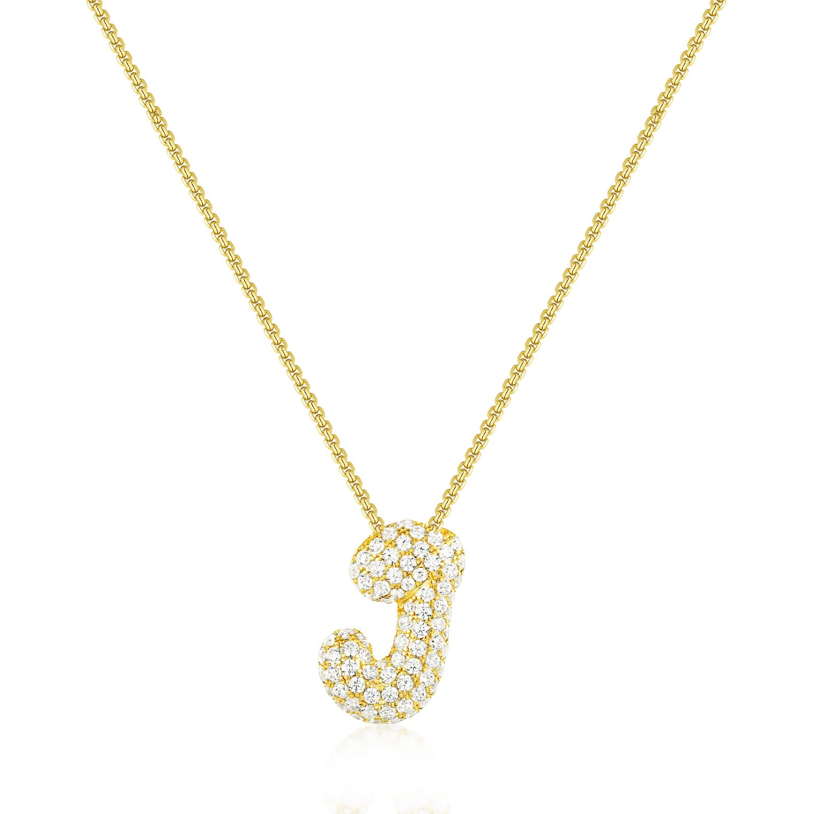 Collier initiale ballon or 14K hypoallergénique pendentif lettre ne ternit pas - 6