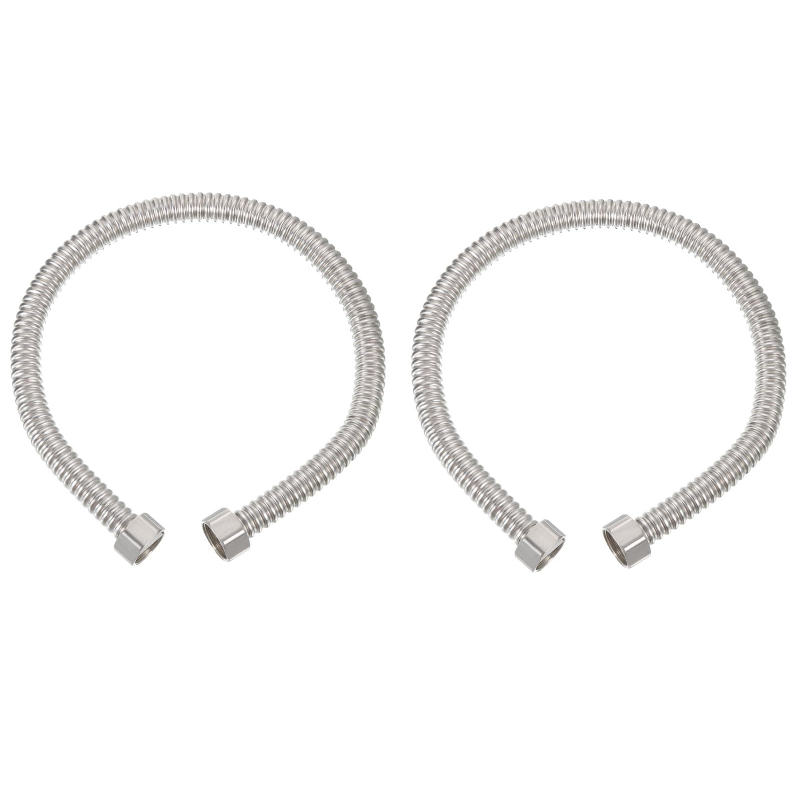 PATIKIL G1/2 x 19.68 Inch Flexible Stainless Steel Water Heater Hose