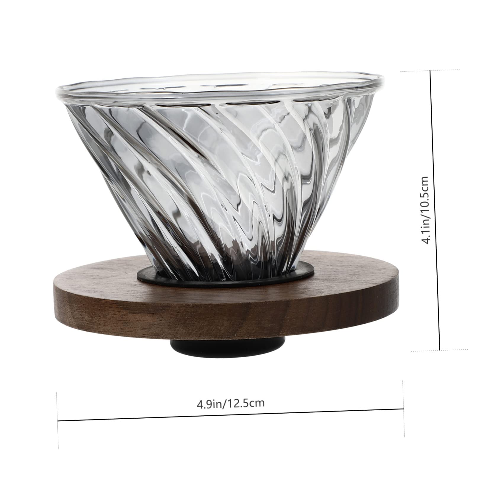 Embudo para Taza de Café Reutilizable de Vidrio Negro para Oficina