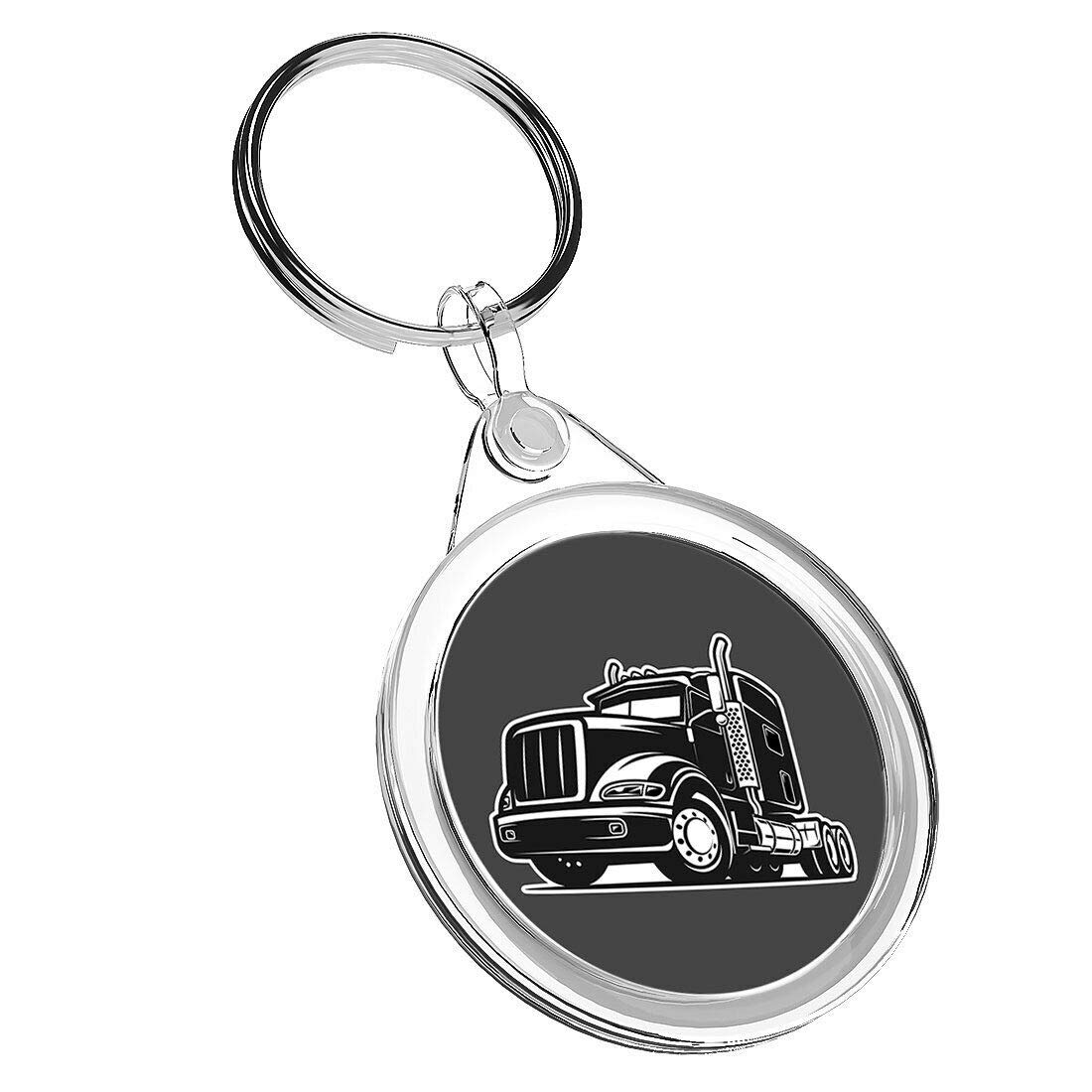 Destination Vinyl Keyrings 1 x Truck Lorry HGV Vehicle - Keyring IR02 Mum Dad Kids Birthday #8298