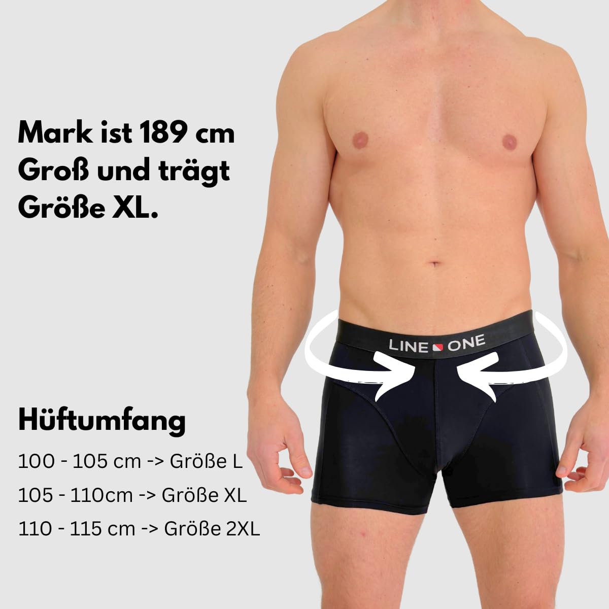 LINE ONE Boxershorts Herren Baumwolle (3/6er Pack) Unterhosen Herren, trocknergeeignet, weicher Hosenbund (Gr. S - 6XL)