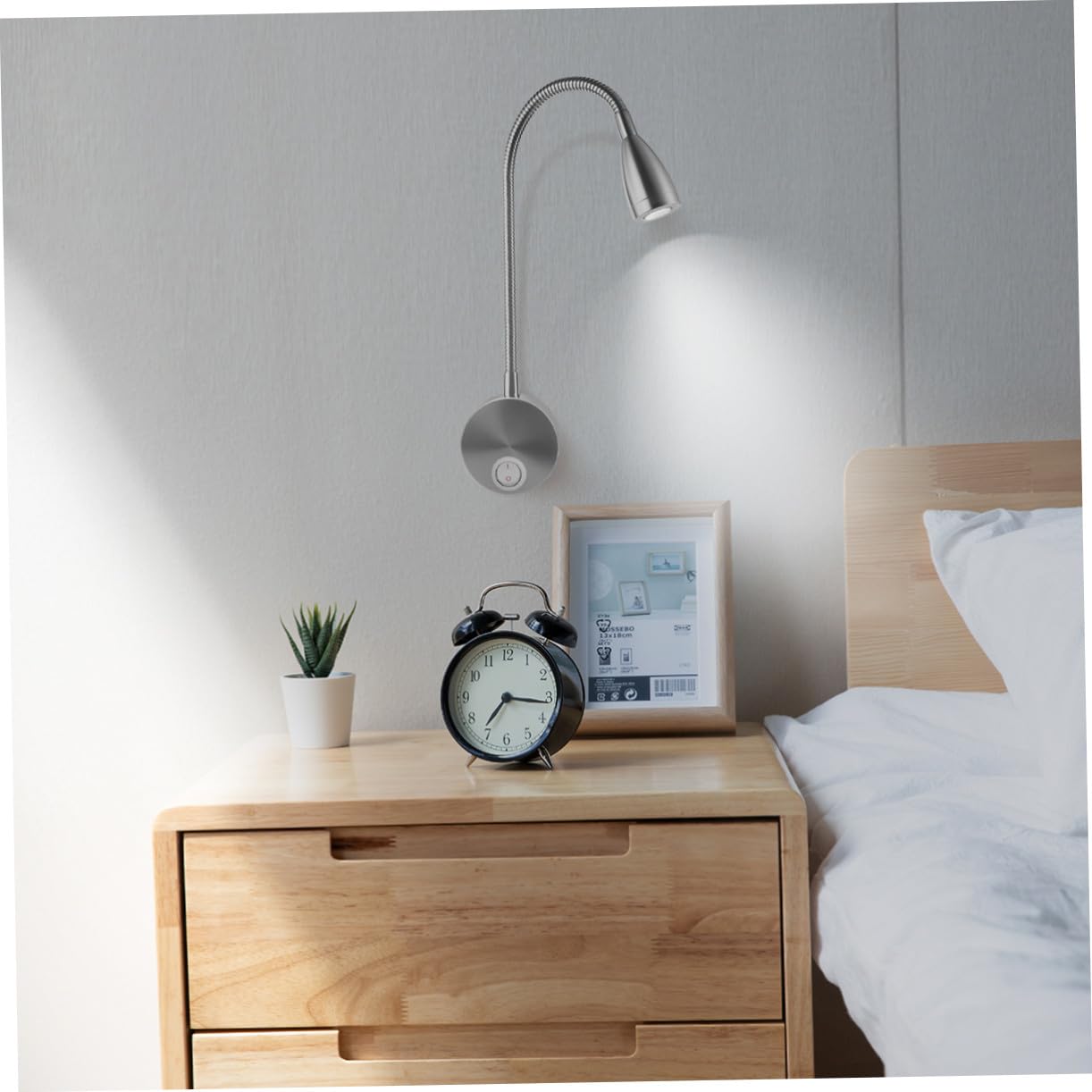 EXCEART 1pièce Applique Murale Led Flexible Degrés Avec Bras Rotatif Lampe De Chevet À Éclairage Chaud Pour Lecture Et Décoration De Chambre
