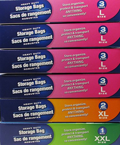 Heavy Duty Household Hardware Space Saver Storage Bags with Zip-Lock and Carry Handle (6 Boxes, 15 Bags) - Thumbnail 6