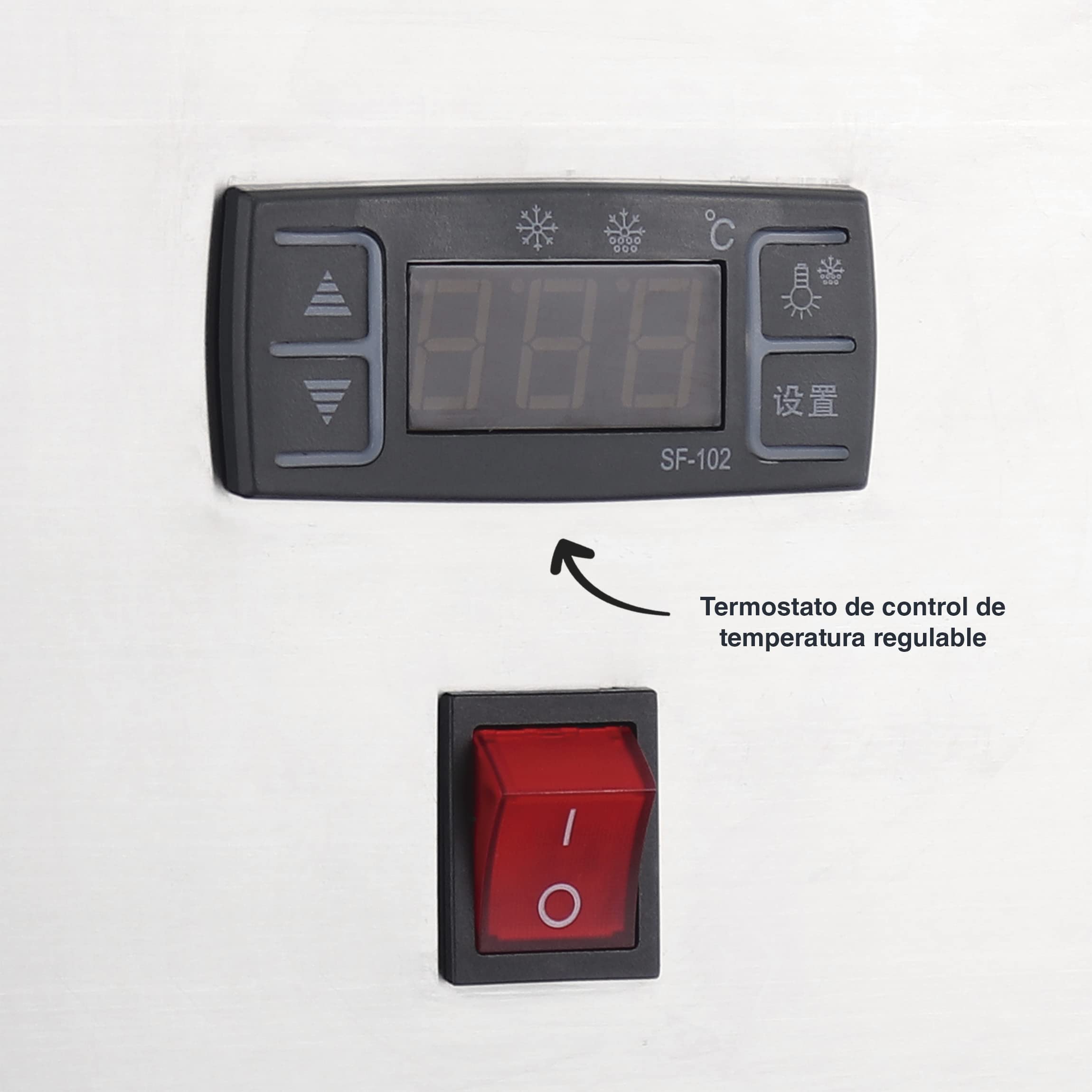 Lacor - 69606 - Vitrina Refrigerada, Expositor de Alimentos, Cristal y Acero Inoxidable, Capacidad: 6xGN 1/3, 160 W, Termostato Regulable: 0ºC - 12ºC