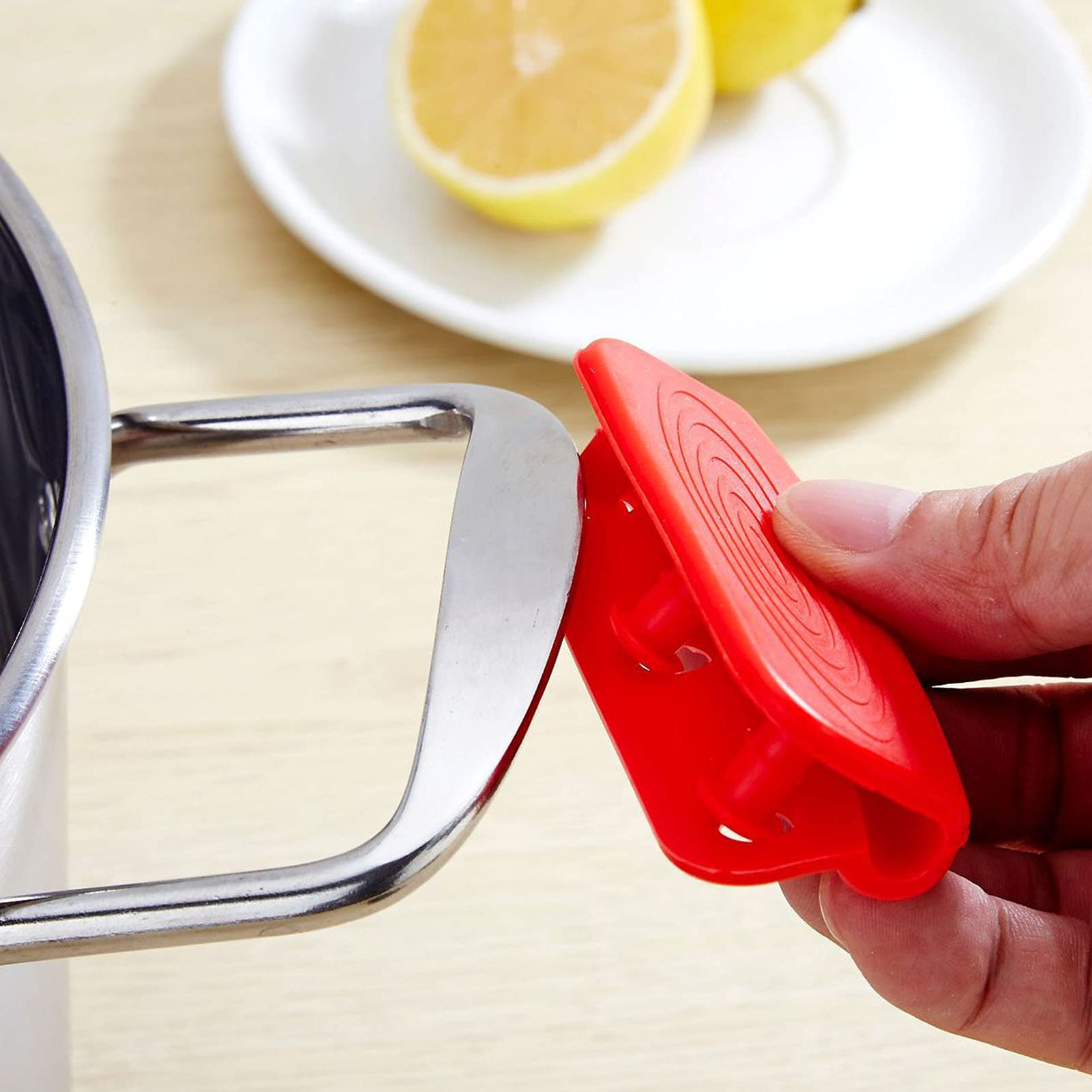 Silicone Hot Handle Holder Non Slip Pot Holders, Cover Assist Hot Pan Handle Rubber Heat Resistant Pot Sleeve Grip Cookware Handle for Griddles Casserole