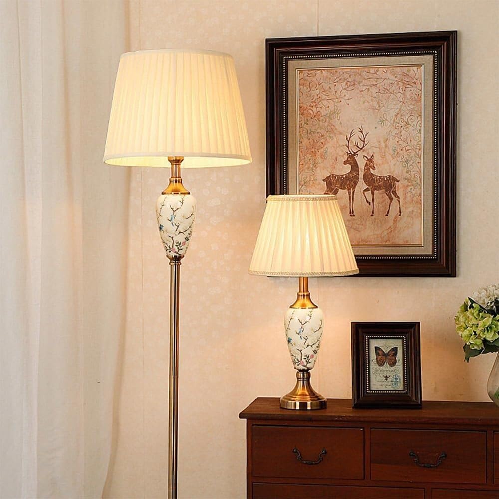 Amazon.co.jp : 中国製陶器フロアランプ スタンド式 LED モダン