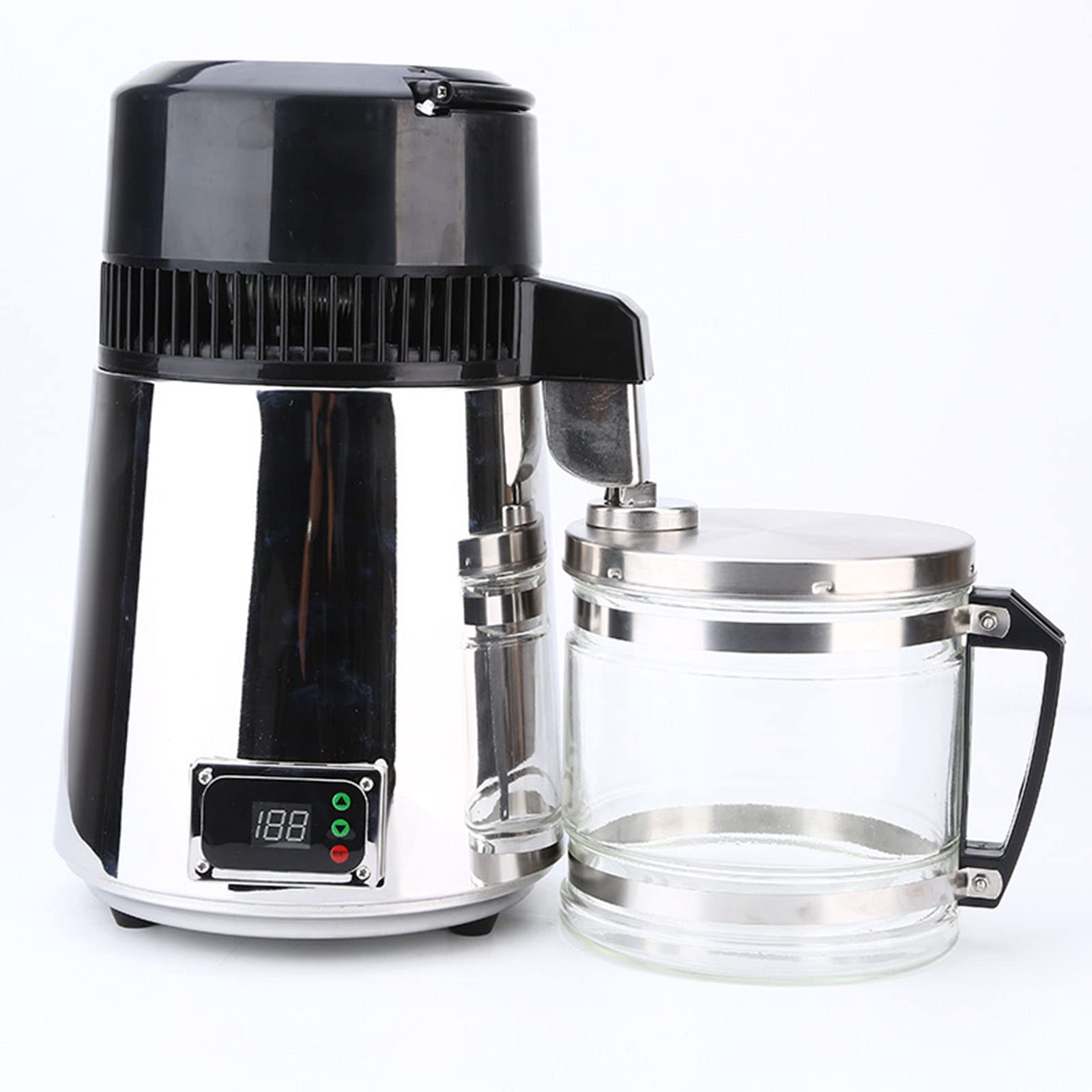 Distillateur d'eau purificateur inox 304 de table carafe verre 4 litres 750W