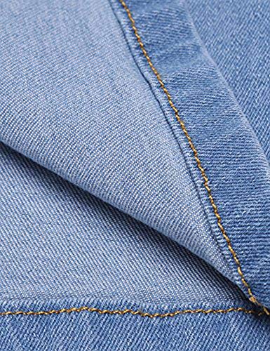 Womens Stretch Bodycon Denim Mini Skirt, Blue, Small