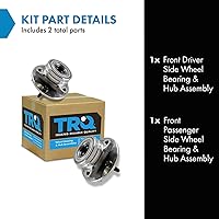 Vista 60 de TRQ Juego de 2 rodamientos de rueda trasera y conjunto de cubo con sensor ABS compatible con Ford Transit Connect 2014-2018
