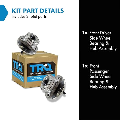 Vista 60 de TRQ Juego de 2 rodamientos de rueda trasera y conjunto de cubo con sensor ABS compatible con Ford Transit Connect 2014-2018