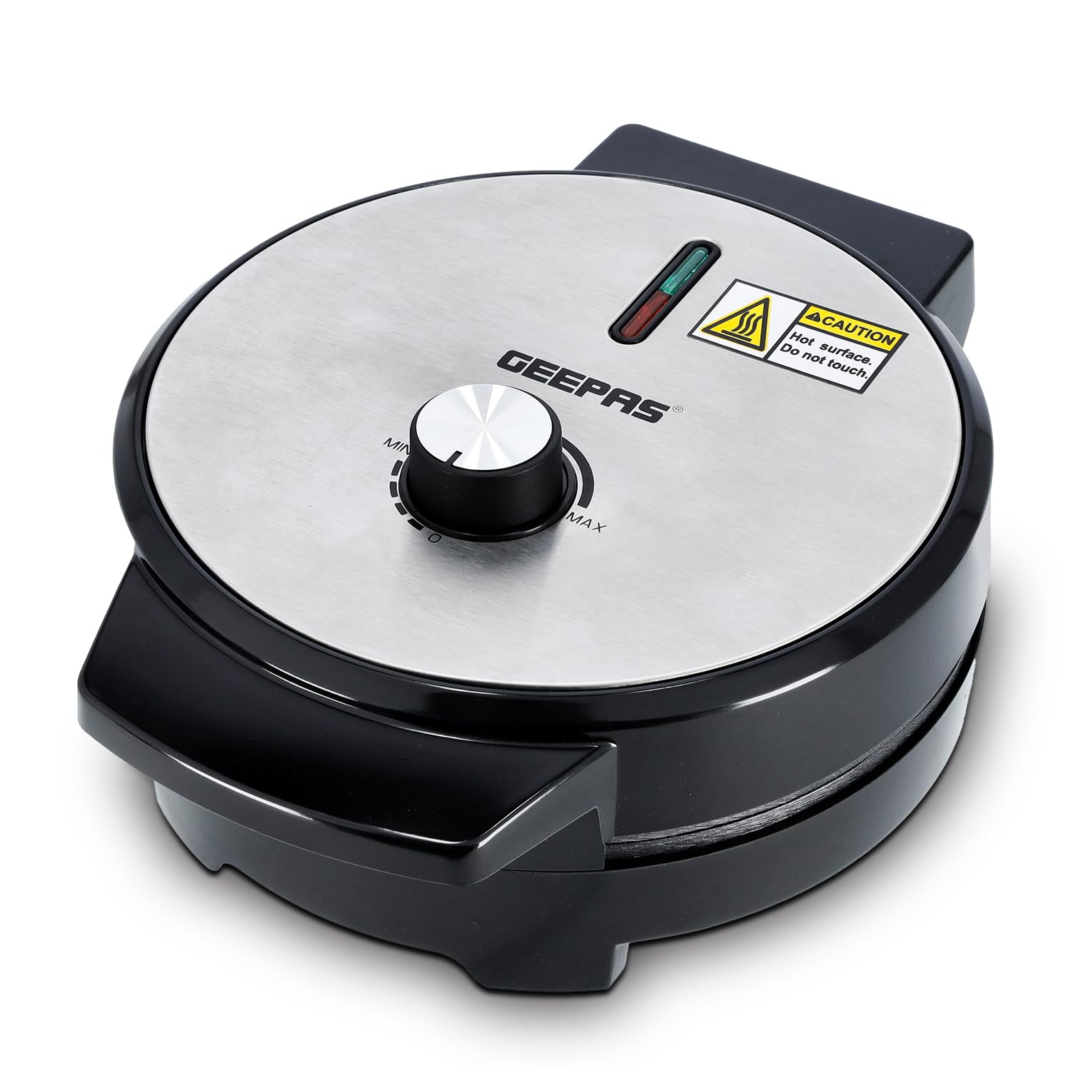 GEEPAS Waffle Maker 5 Slice Heart Non-Stick Belgian Waffle Machine 1000W | Adjustable Temperature Control, Power & Ready Light Indicator, Thermostatically Control, Cool Touch, American Waffle Iron
