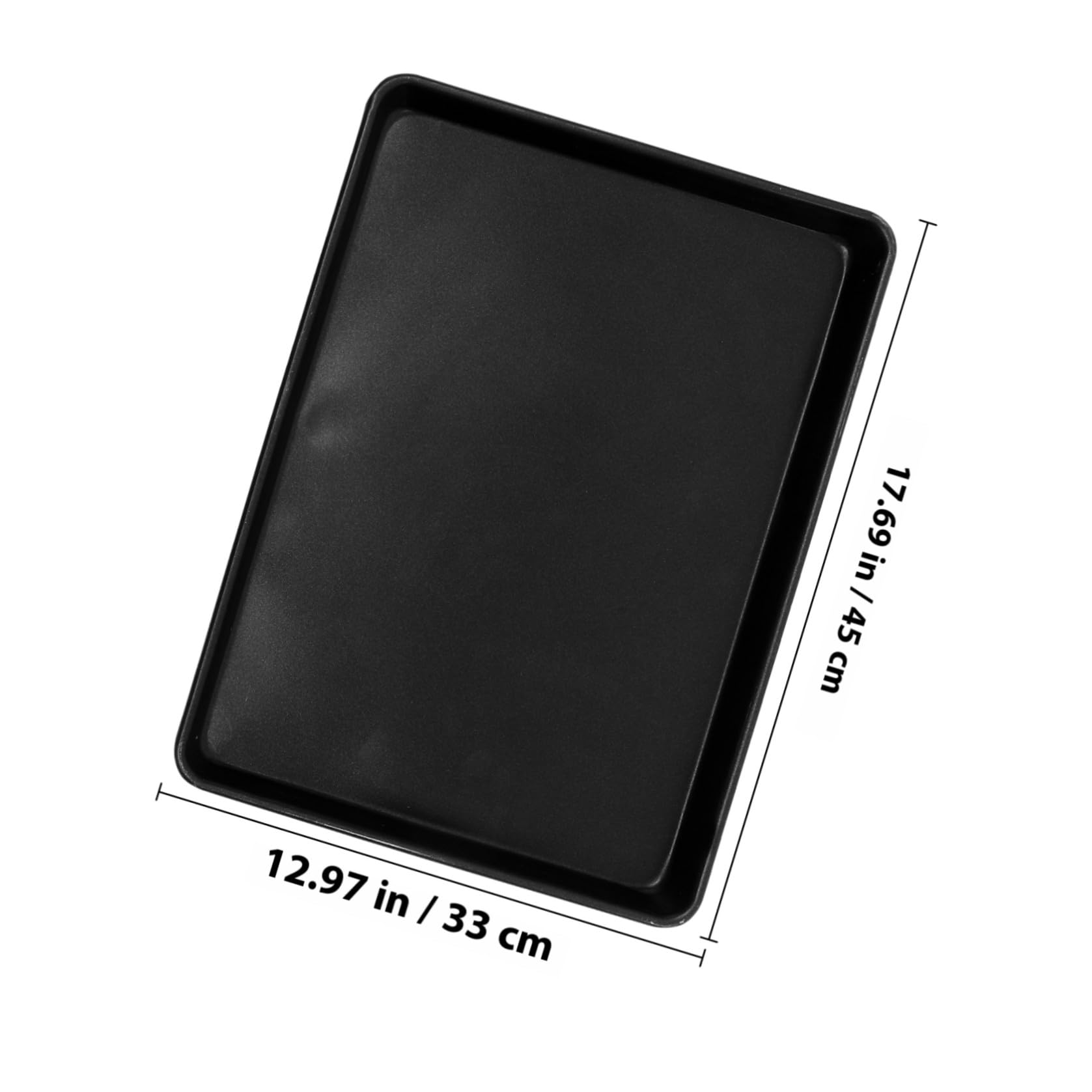 Rechteckiges Backblech in Schwarz aus Aluminiumlegierung