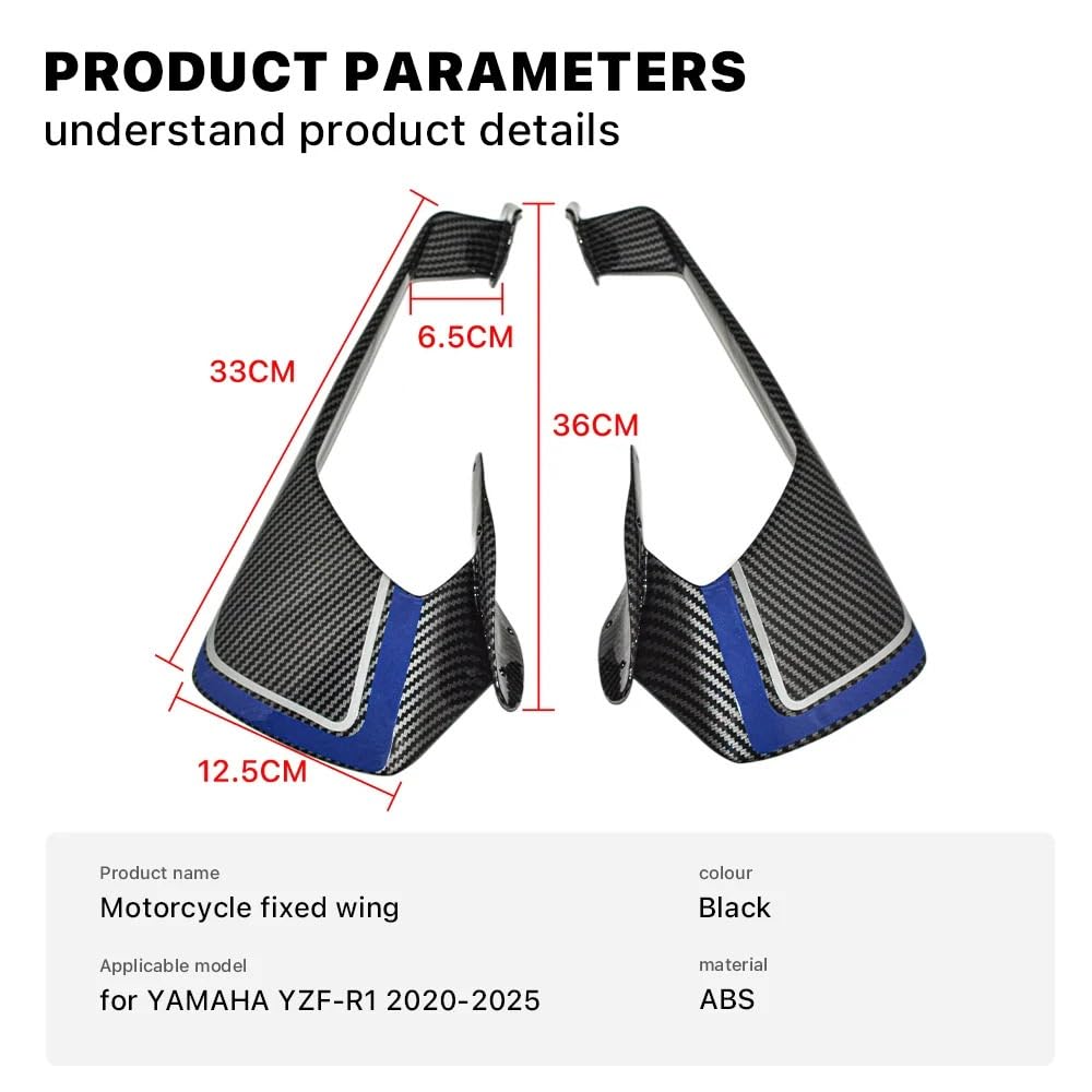 Wingletów Motocyklowych Do YZF R1 R1M 2020-2025 Aerodynamiczne Winglety Motocykla