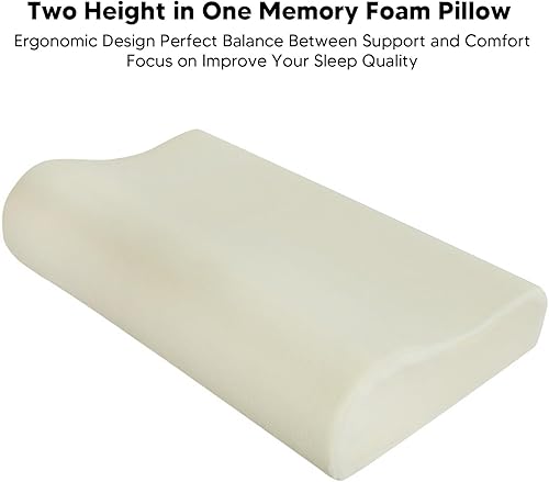 Miniatura 5 de Almohada de espuma viscoelástica lenta para el dolor de cuello, almohada cervical para dormir acogedor, almohadas ergonómicas de espuma