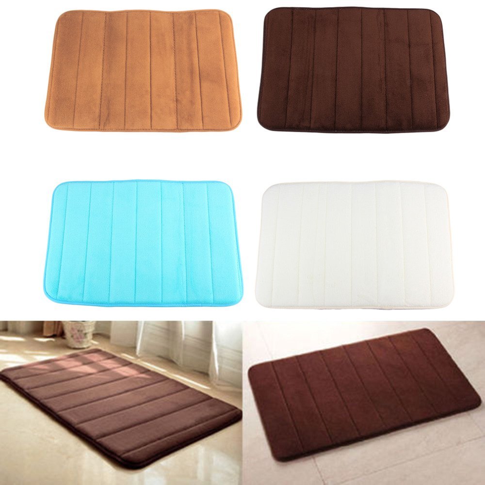 3NH® Coffee : Outad Foldable Velvet Bath Absorbent Slip-Resistant Pad Bathroom Mats
