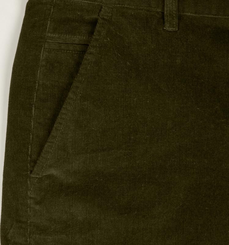 Image of BELANO Men Slim Fit Corduroy Cotton Stretch Chinos