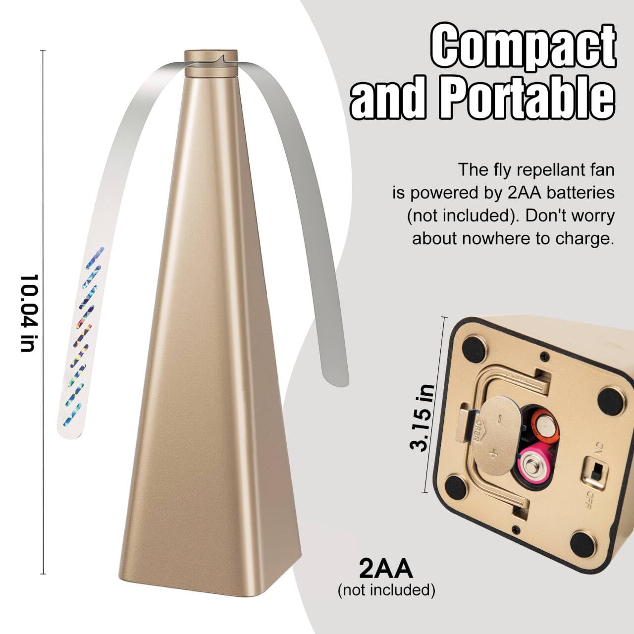 Battery Powered Fly Fan Portable Table Fly Fan – 4 Pack, Battery ...