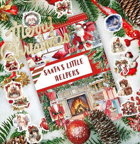 Stickers de Noël vintage pour sublimer votre junk journal d'hiver