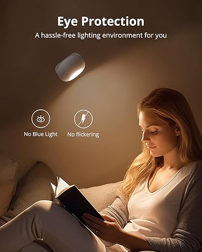 Miniatura 3 de Luces de pared blancas que funcionan con pilas, apliques de pared LED inalámbricos con 3 colores de temperatura, brillo regulable, control táctil