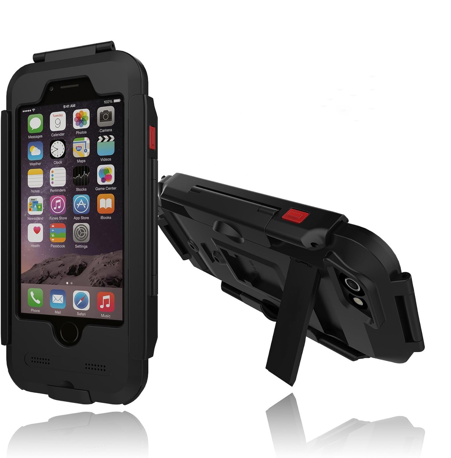 Dee Plus iPhone SE 2020 (4.7 Zoll) Wasserfeste Hülle, iPhone 7/8 Fahrradhalterung WaterproofPro wasserdichte Bike Kit Mount Fahrrad Handyhalterung Halterung Schutz vor Regen mit Panzerglasfolie Elektronik & Foto