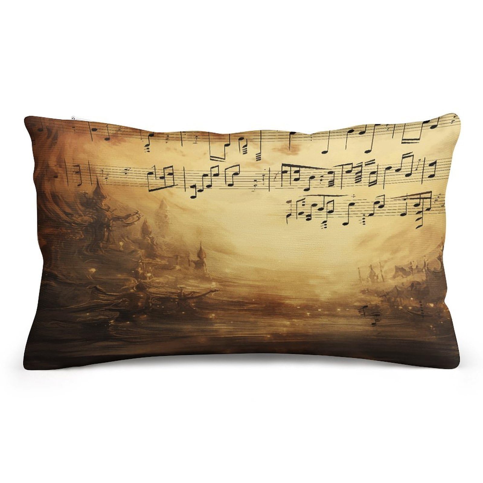 Wsoihfec Style Sheet Music Throw Pillow Covers Decorative, Pillow Cases Soft Plush, Modern Farmhouse Boho Cushion Cover For Bed Couch Sofa Living Room Spring Decor8 X12