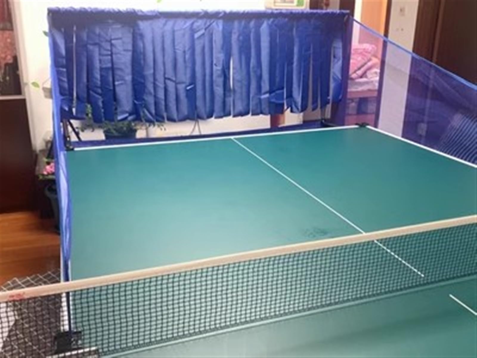 RENLXFI Ping Pong Ball Collector Net, Table Tennis Catch Net with Tassels Design, for Ping Pong Robot Serve or Multi-Ball Practice, Easy Set Up