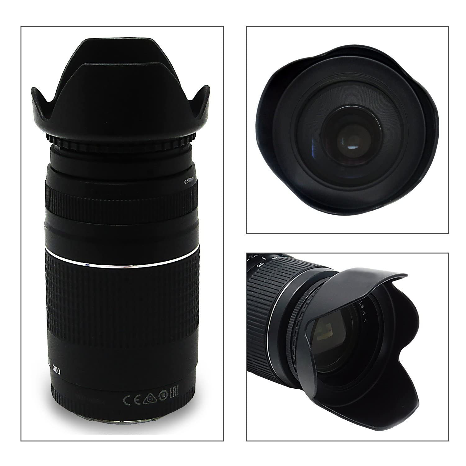 58MM WEITWINKEL TELE MAKRO UV FILTER HAUBE KAPPE FÜR CANON