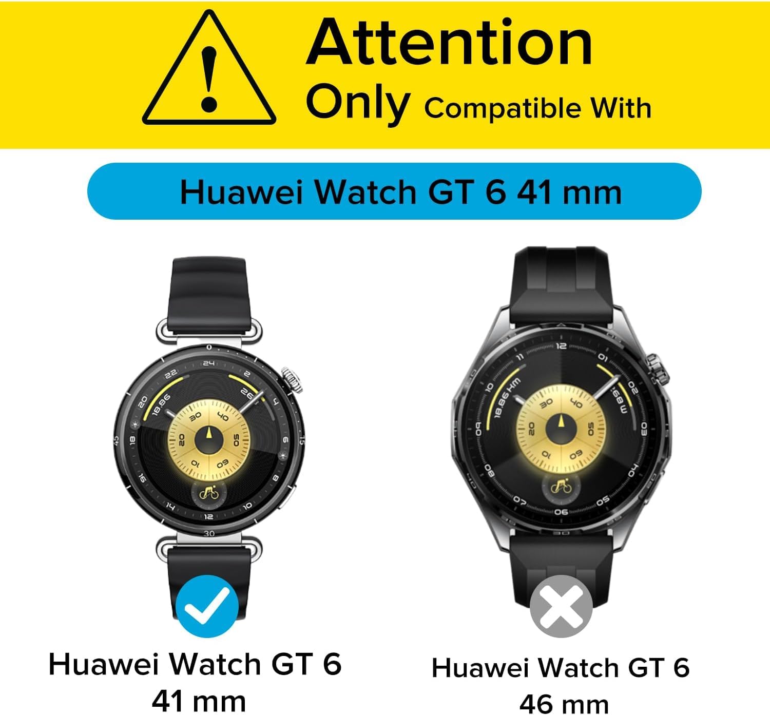 iVoler 3-pak etui z folią ochronną na Huawei Watch GT 6 41 mm, pełne krycie, odporne na wstrząsy i zarysowania etui ochronne, miękka folia ochronna na ekran TPU, 2 przezroczyste + 1 czarne
