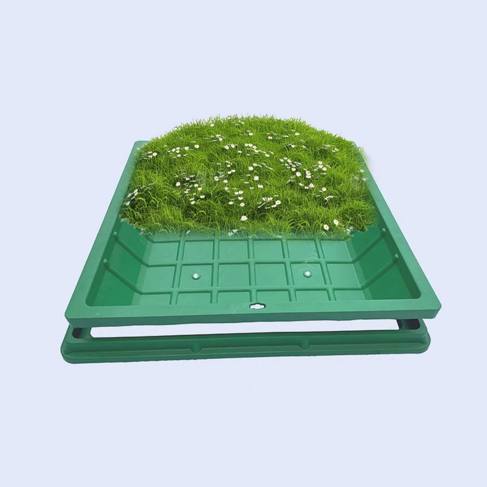 Couvercle de regard rond 80 cm pour inspection des eaux usées de jardin