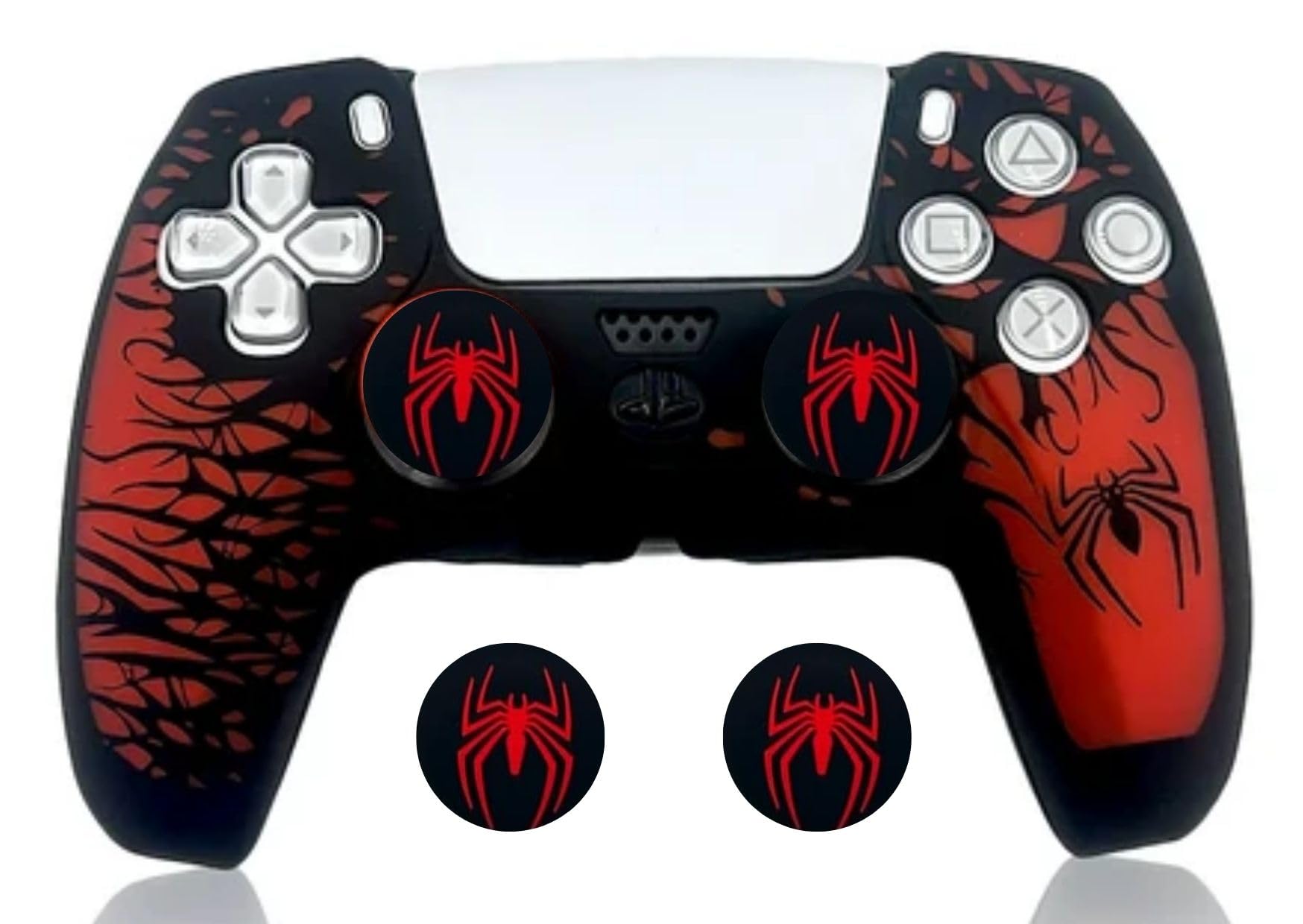 TMG PS5 Controller Skin Spider-Man Theme Silicone Pecial Edition Protective Skin Case Cover for PS5 Controller with 2 Thumb Grip Caps (Red-Black) (B0DFCXLP6T) Amazon Price History, Amazon Price Tracker