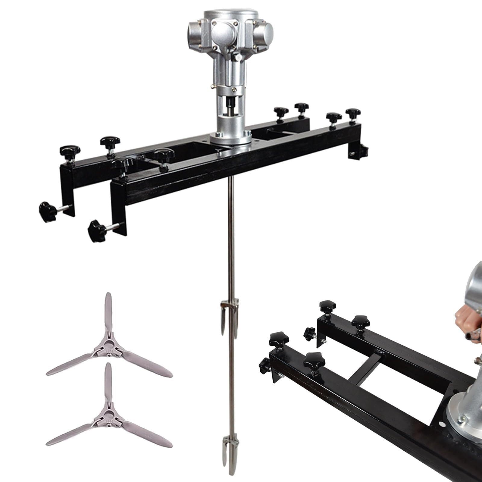 JKJZSALJ Ibc Air Agitator With Pneumatic Bracket Mixer, 1/2Hp 3/4Hp 1Hp Electric Tank Machine, Adjustable Size, Paint Stirring Mix Tool,Largefivecylinders