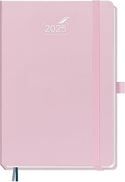 BEZEND Agenda 2023 Semanal A5 Con Horas Tapa Dura De Cuero PU [Lavanda] Planner 2023 Con Papel