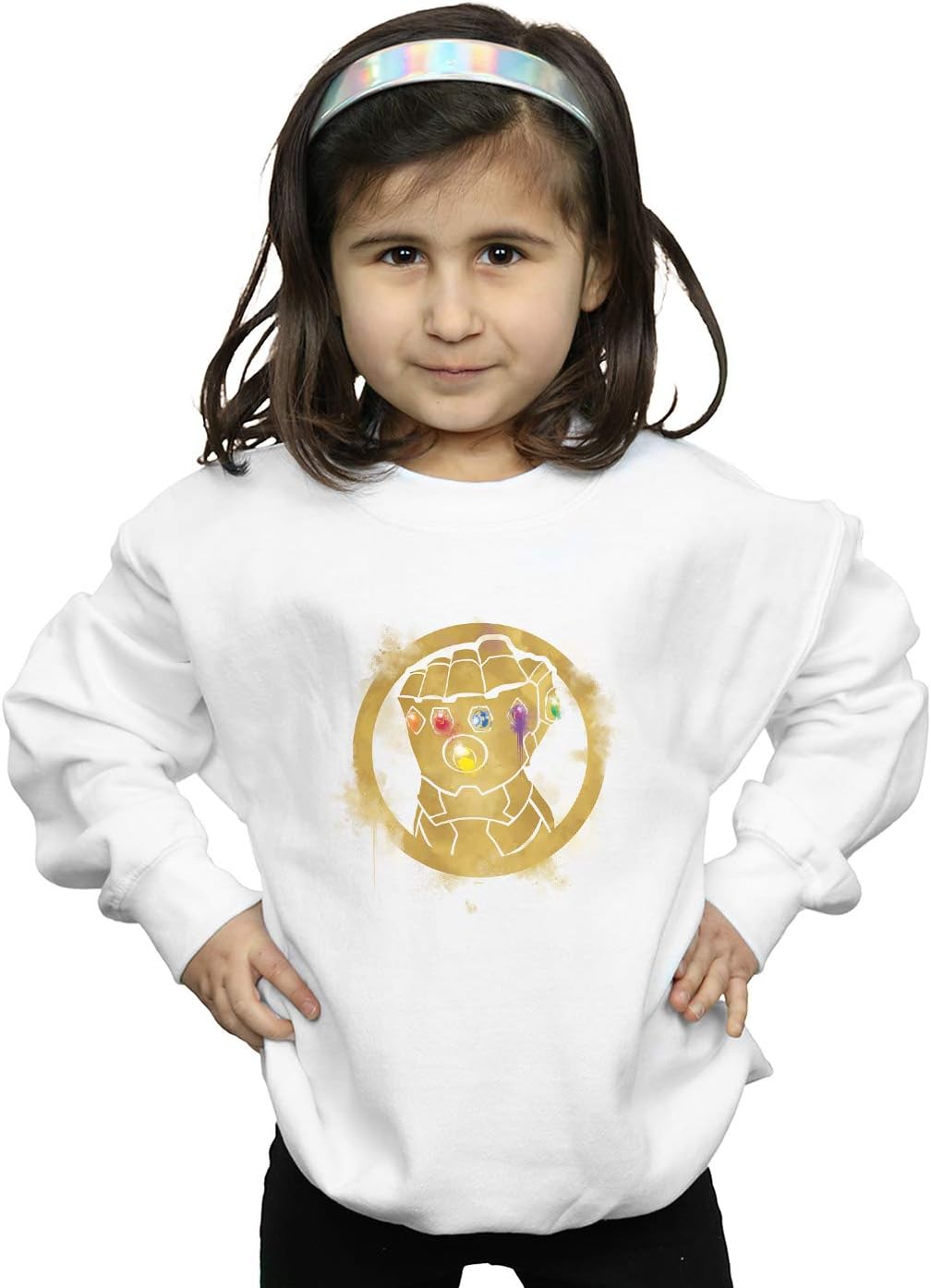 Marvel Girls Avengers Endgame Painted Infinity Gauntlet Sweatshirt