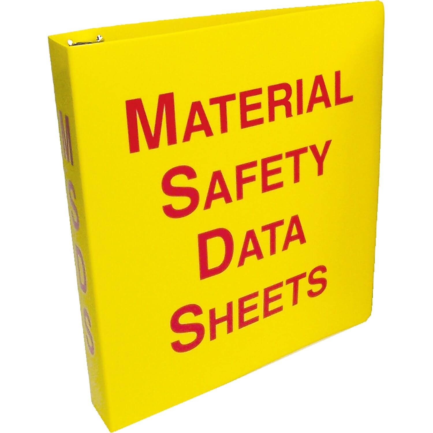 Accuform ZRS641 Safety Data Sheets (SDS) Binder, 3-Ring, 1-1/2", Red/Yellow, with 36" Metal Security Chain