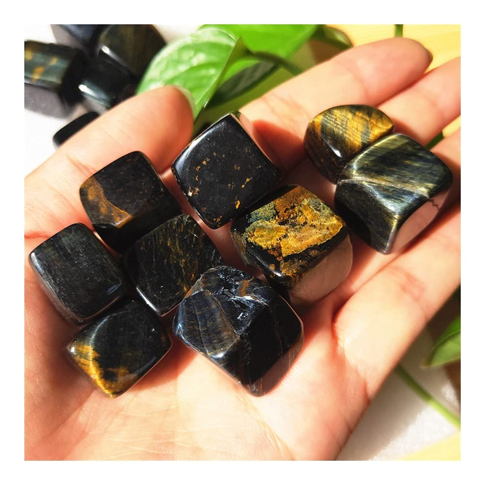 Cubo di Ghiaia di Cristallo di Quarzo Naturale con Occhio di Tigre burattato Raccolta domiciliare (Size : 500g)
