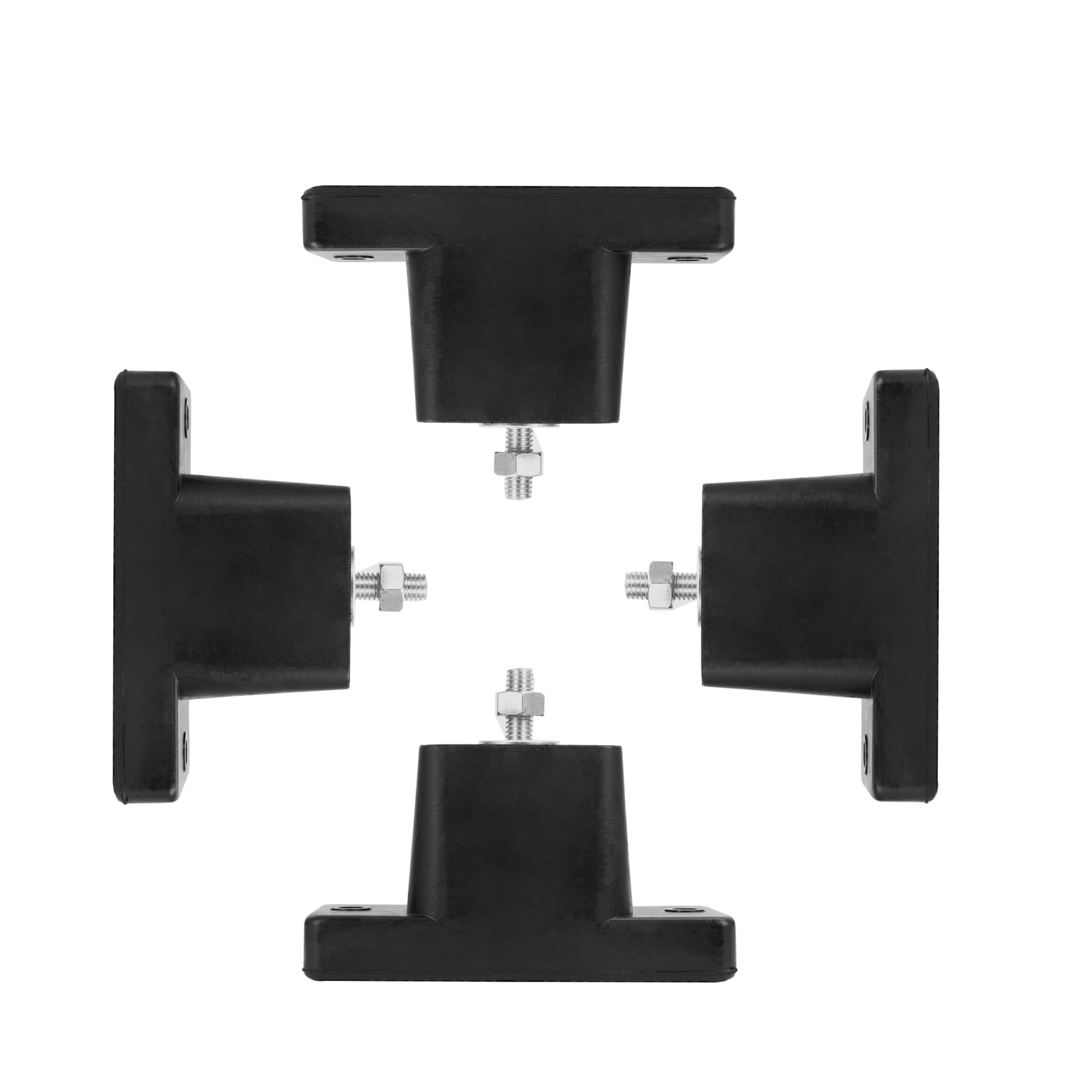 Cherbowing Lot de 4 pieds anti-vibrations pour climatisation - Support en caoutchouc pour climatisation - 200 kg - Antidérapant - Résistant aux UV