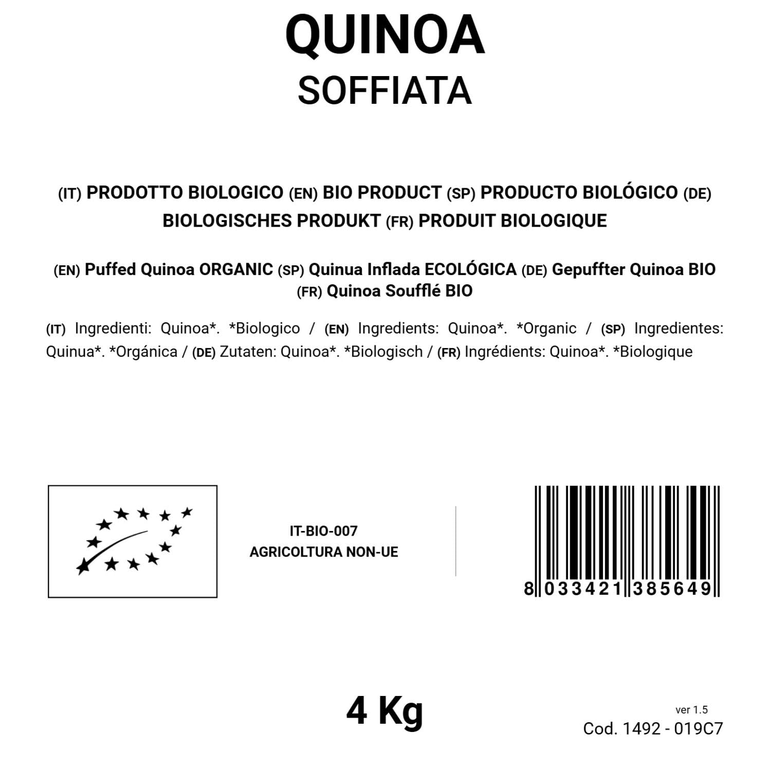 BONGIOVANNI FARINE E BONTA' NATURALI Quinoa Soffiata 4Kg BIO