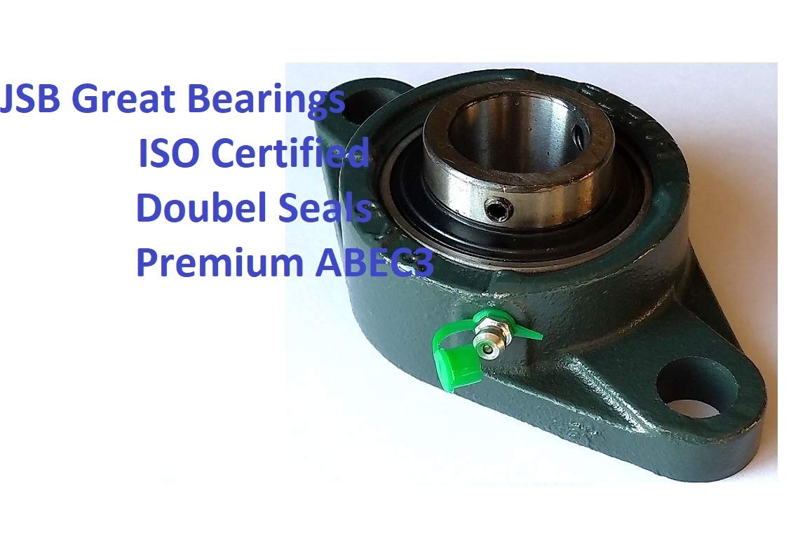 UCFL207-22 Premium oval flange bearings double seals ABEC3 1-3/8 bore UCFL207 22