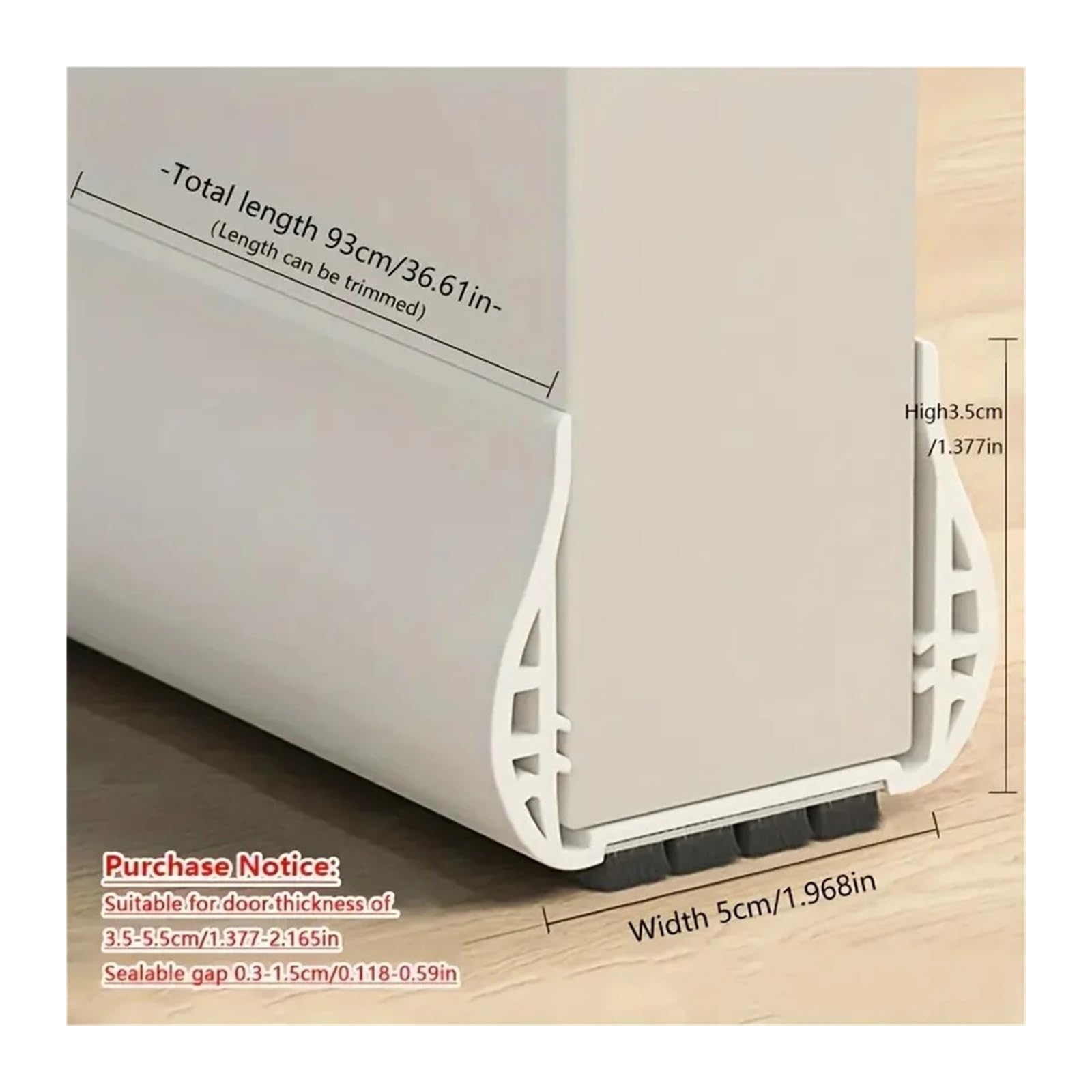 Zugluftstopper aus PVC