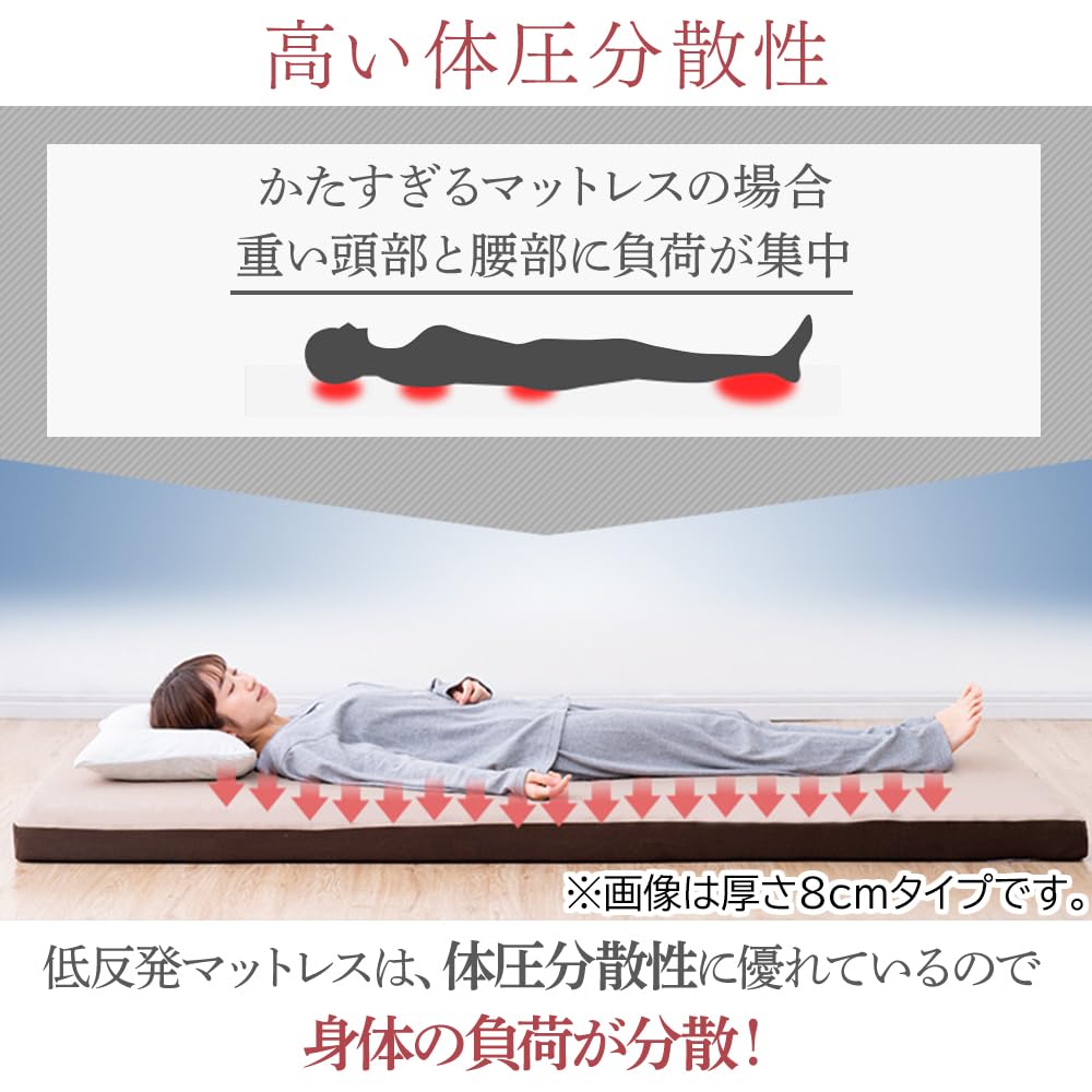 Amazon.co.jp: アイリスオーヤマ もっちり低反発マットレス 厚さ4cm 高