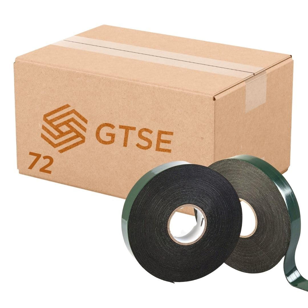 GTSE Car Number Plate Tape, 19mm x 10m, 72 Rolls – Double-Sided Foam Tape for License Plates, Trim, and Badges – Weatherproof and Durable - No Drilling Required